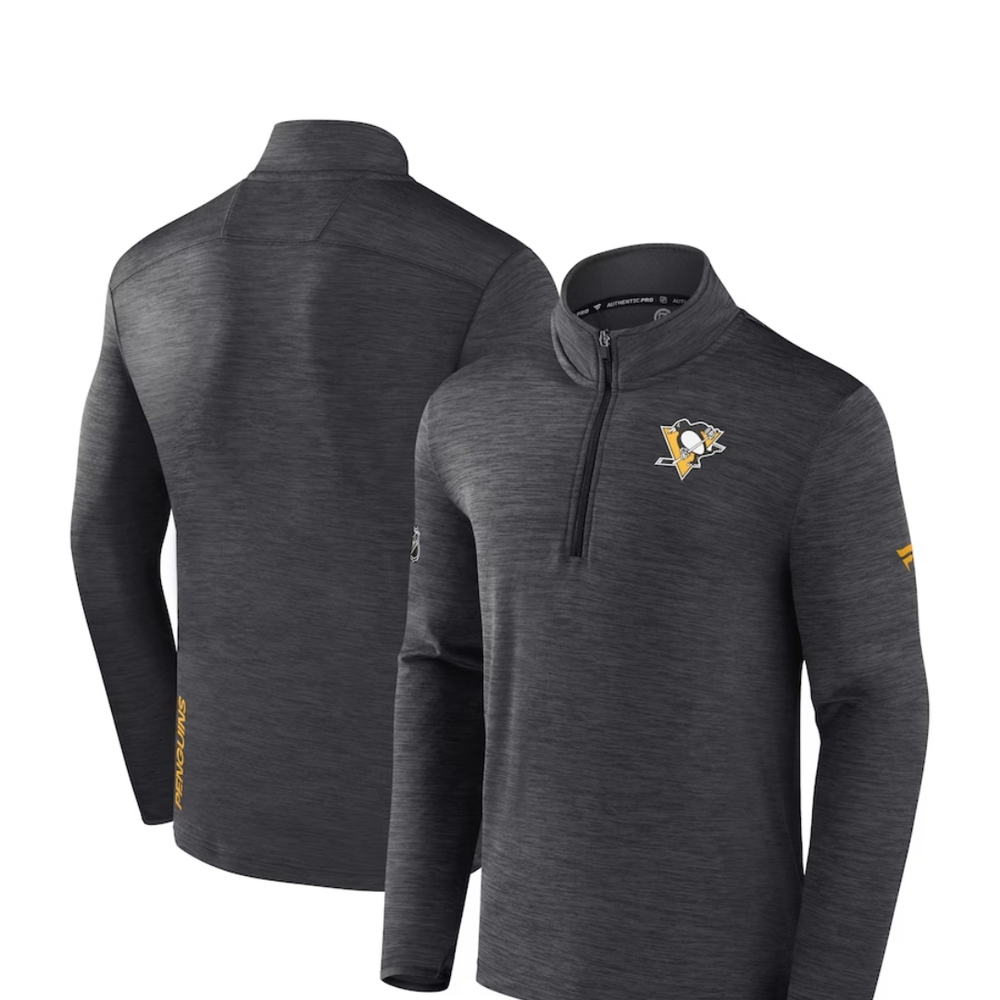 Pittsburgh Penguins Hockey Mock Neck Half Zip Sweatshirt